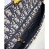 Dior 30 Montaigne Jacquard Canvas Clutch Bag Dark Blue