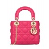 Dior Lady Dior Mini Classic Tote Bag With Lambskin