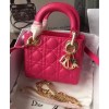 Dior Lady Dior Mini Classic Tote Bag With Lambskin