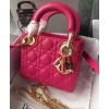 Dior Lady Dior Mini Classic Tote Bag With Lambskin