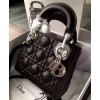 Dior Lady Dior Mini Classic Tote Bag With Lambskin
