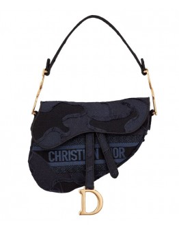 Dior Saddle Camouflage Embroidered Canvas Bag