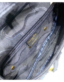 Dior Saddle Camouflage Embroidered Canvas Bag