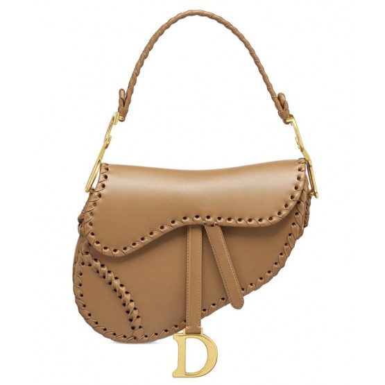 Dior Grooved Edges Soft Cowhide Leather Saddle Bag