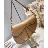 Dior Grooved Edges Soft Cowhide Leather Saddle Bag