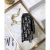 Dior Saddle long wallet with flap S5614 Dark Blue