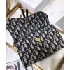 Dior Saddle long wallet with flap S5614 Dark Blue