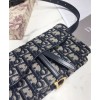 Dior Oblique Saddle Belt Bag Dark Blue