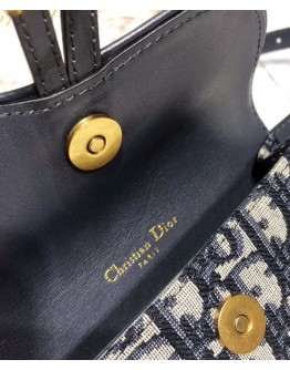 Dior Oblique Saddle Belt Bag Dark Blue