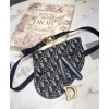 Dior Oblique Saddle Belt Bag Dark Blue
