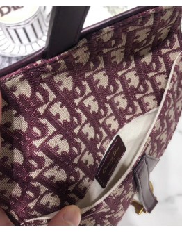 Dior Oblique Saddle Belt Bag Red