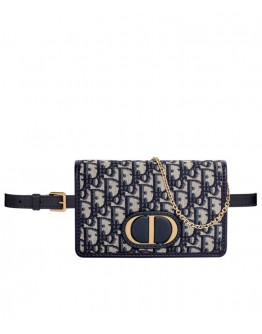 Christian Dior 30 Montaigne 2-In-1 Pouch Dark Blue