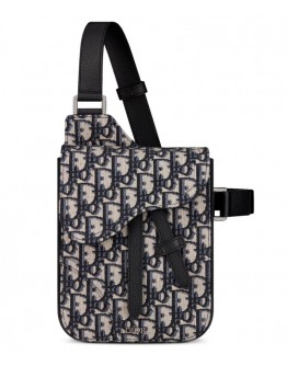 Dior Saddle Pouch Dark Blue