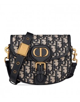 Dior Small Dior Bobby Handbag Dark Blue