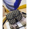 Dior Medium Dior Bobby Handbag Dark Blue
