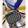Dior Medium Dior Bobby Handbag Dark Blue