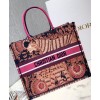 Dior Fuchsia Dior Book Tote Dior Animals Embroidered Canvsa Bag Peachblow