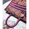 Dior Fuchsia Dior Book Tote Dior Animals Embroidered Canvsa Bag Peachblow