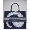 Dior Blue Multicolor Tie Dior Embroidery Dark Blue