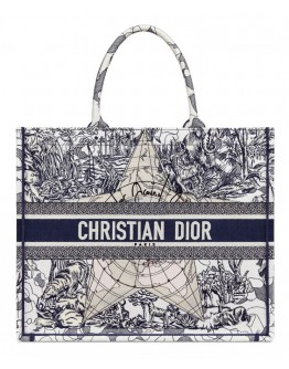 Dior Blue Multicolor Dior Around the World Embroidery Blue