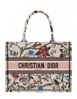 Dior Small Dior Book Tote White