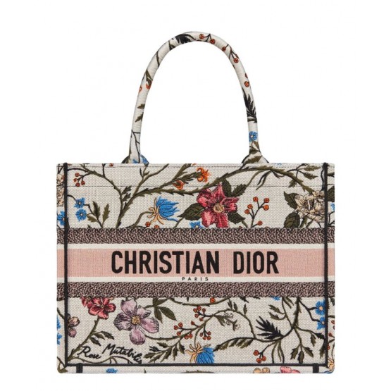 Dior Small Dior Book Tote White