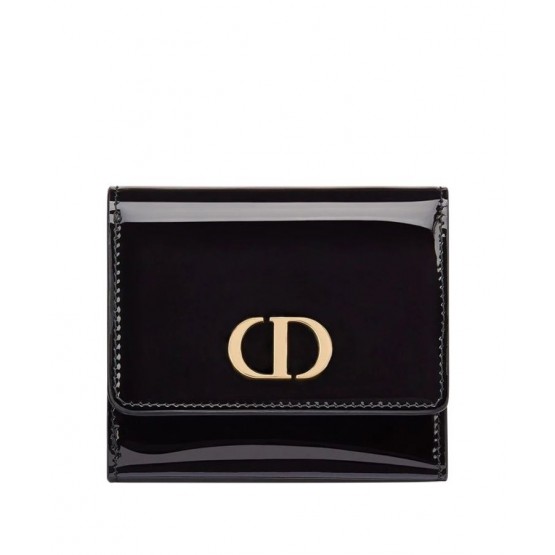 Christian Dior 30 Montaigne Lotus Wallet Black