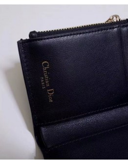 Christian Dior 30 Montaigne Lotus Wallet Black