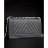 C-C Medium Boy Handbag A67086 Dark Gray