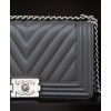 C-C Medium Boy Handbag A67086 Dark Gray