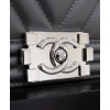 C-C Medium Boy Handbag A67086 Dark Gray