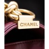 C-C Lambskin Medium Boy Bag A67086
