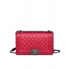 C-C Lambskin Medium Boy Bag A67086 Red