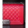 C-C Lambskin Medium Boy Bag A67086 Red