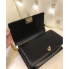 C-C Black Lambskin Medium Boy Bag A67086 Black
