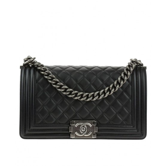 C-C Lambskin Boy Bag A67086 Black