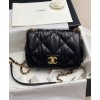 C-C Small Flap Bag AS2232 Black