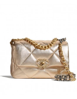 C-C 19 Flap Bag AS1160 Golden