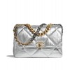 C-C 19 Large Flap Bag AS1161 Silver