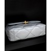 C-C 19 Large Flap Bag AS1161 Silver