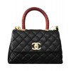 C-C Small Flap Bag With Top Handle A92990 Black