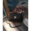 C-C Small Flap Bag With Top Handle A92990 Black