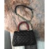 C-C Small Flap Bag With Top Handle A92990 Black