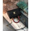 C-C Small Flap Bag With Top Handle A92990 Black