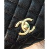 C-C Small Flap Bag With Top Handle A92990 Black
