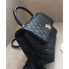 C-C Flap Bag With Top Handle A92991 Black
