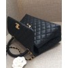 C-C Flap Bag With Top Handle A92991 Black