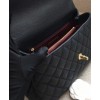 C-C Flap Bag With Top Handle A92991 Black