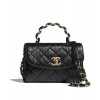 C-C Mini Flap Bag With Top Handle AS2477 Black