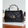 C-C Mini Flap Bag With Top Handle AS2477 Black